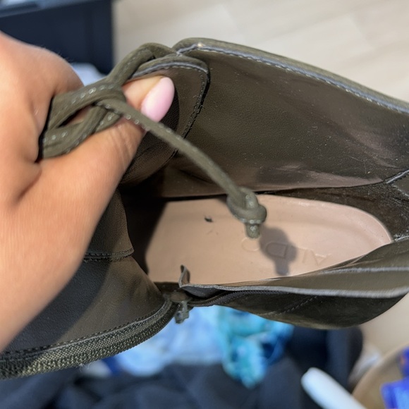 Aldo Green Lace Up Boots - Picture 4 of 7